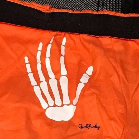 victoria secrets PINK PJ FLANNEL PANTS “HANDSIE” HALOGEN ORANGE SIZE LARGE - Picture 3 of 9